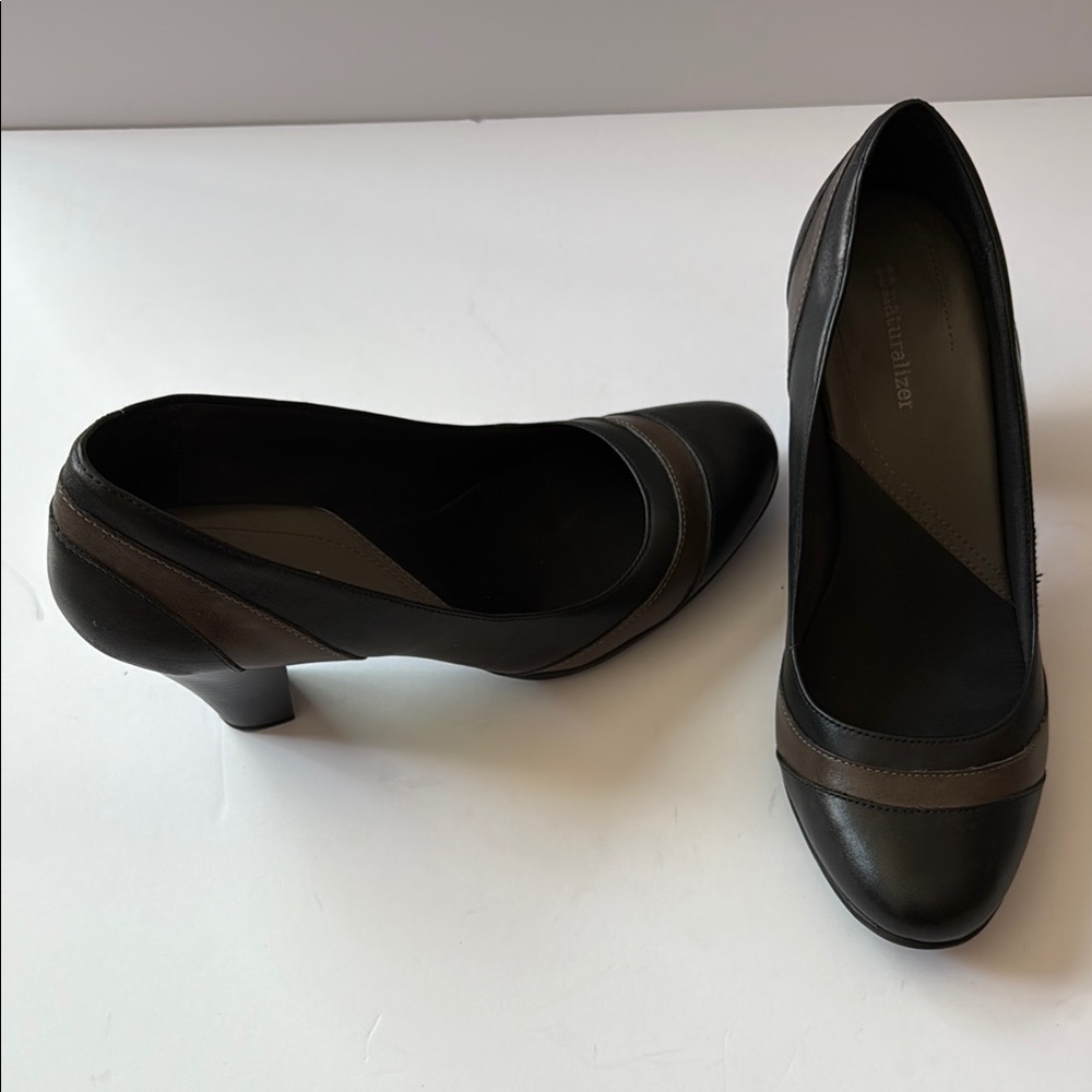 Naturalizer Black and Brown Heels